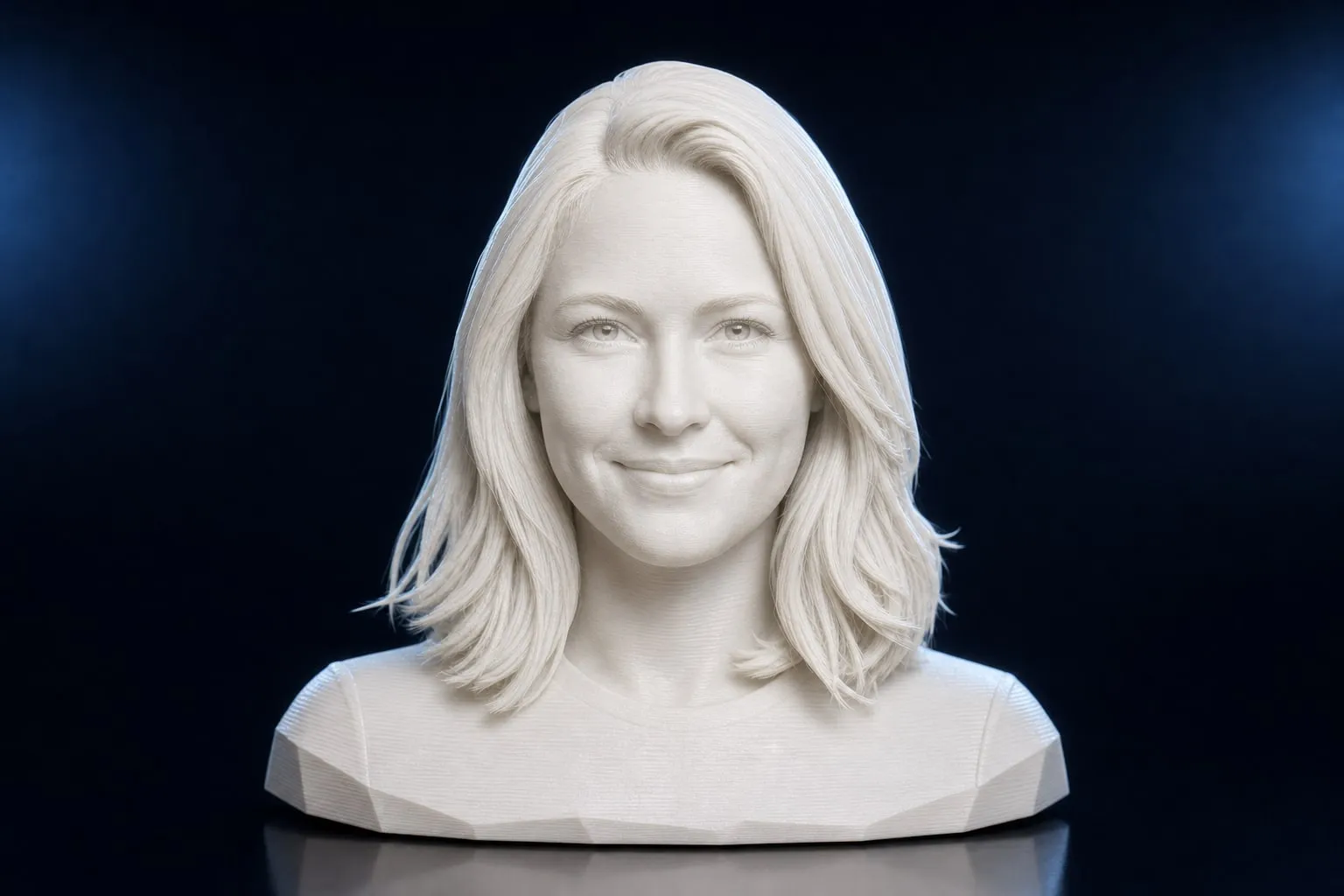 Aus dem Foto modellierte 3D-Büste