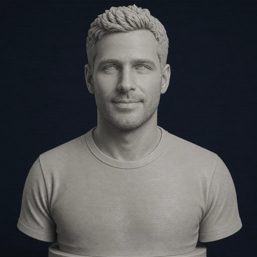 Nachher: 3D-Statue