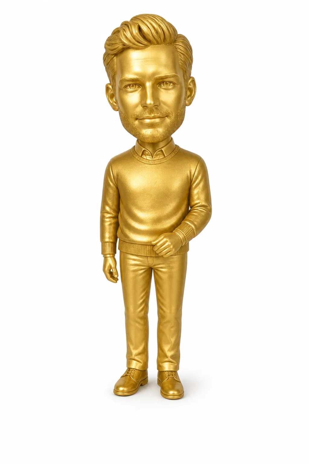 Personalisierte 3D-Figur aus Foto in Gold